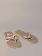 CHINELO MAS CKJ LOGO CORRIDO CK CAQUI CLARO