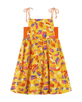 VESTIDO ALCA CORDA MM ESTAMPADO MOSTARDA