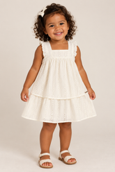 VESTIDO ALC TEC BORDADO LAISE OFF WHITE