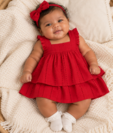 VESTIDO ALC TEC BORDADO LAISE VERMELHO