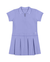 VESTIDO POLO ZIPER PIQUET LIQUID ROXO