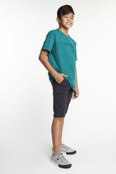 NOVO CAMISETA MC MASC TEEN VERDE ESCURO