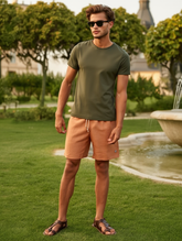 BERMUDA MAS ALFA PREMIUM VISCOSE BEGE ESCURO