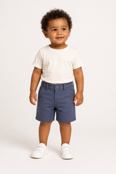 BERMUDA ARAMIS INF CHINO COLOR SARJADA MARINHO