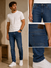 CALCA JEANS MAS SKINNY STONADO MEDIO AZUL MEDIO