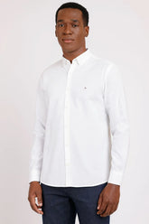 NOVO CAMISA ML MAS SLIM OXFORD BUTTON DOWN BRANCO