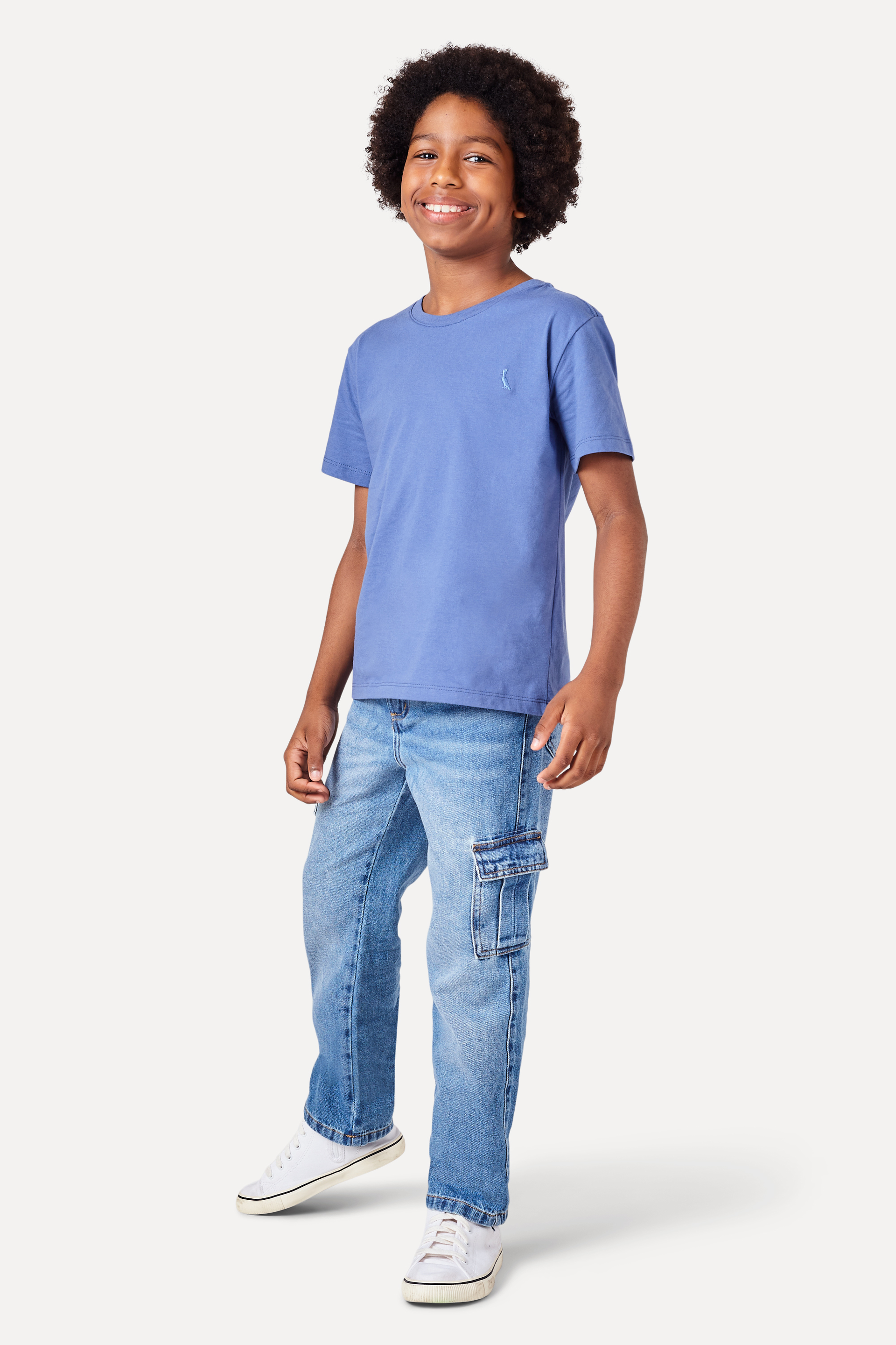 NOVO CAMISETA RSV MINI CARECA BASICA AZUL CARBONO
