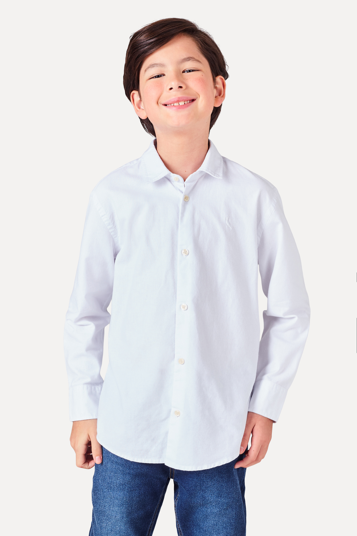 NOVO CAMISA RSV MINI ML OXFORD COLOR BRANCO