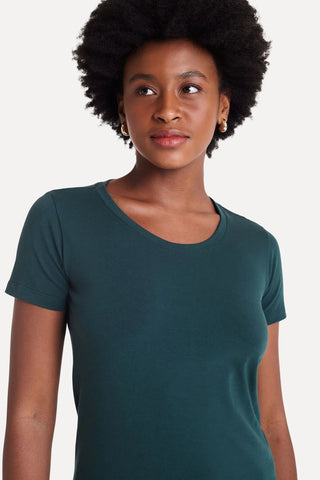 BLUSA MC FEM SIMPLES + VERDE MUSGO