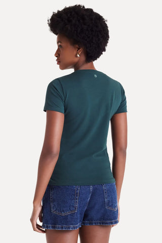 BLUSA MC FEM SIMPLES + VERDE MUSGO