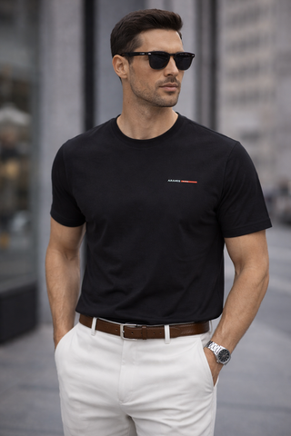 CAMISETA MC MAS ESTAMPA ARAMIS PRETO