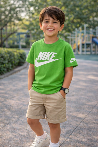 CAMISETA NIKE KIDS MAS FTR EVERGREEN VERDE LIMAO EAU