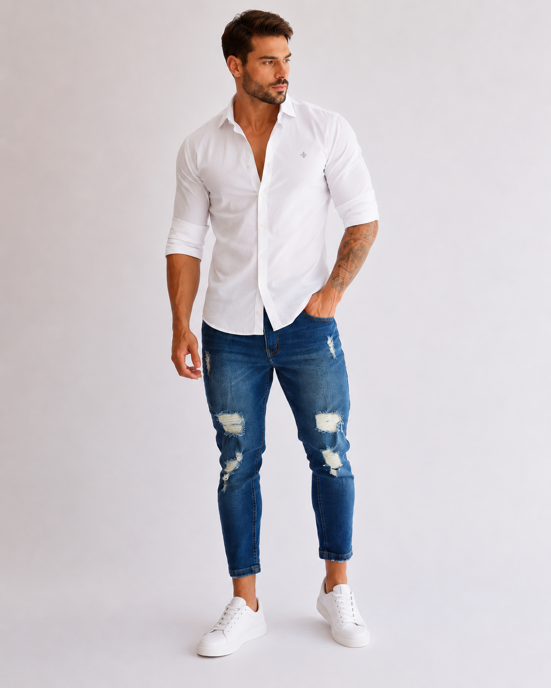 CALCA JEANS MASC AEROPOSTALE AZUL MEDIO