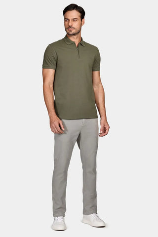 POLO MAS MC PIQUET ZIPER ARAMIS VERDE MILITAR