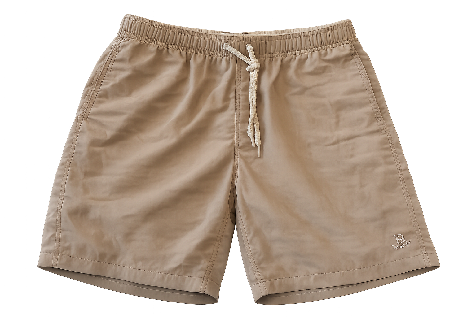 BERMUDA TACTEL PELETIZADO LISO BRENDON KHAKI ESCURO/KHAKI