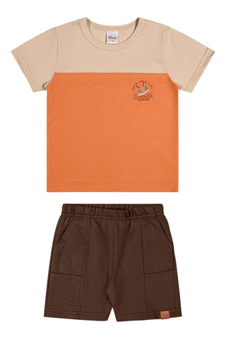 CONJ MAS CAM TRAB SUMMER ADV E BER MLT LARANJA
