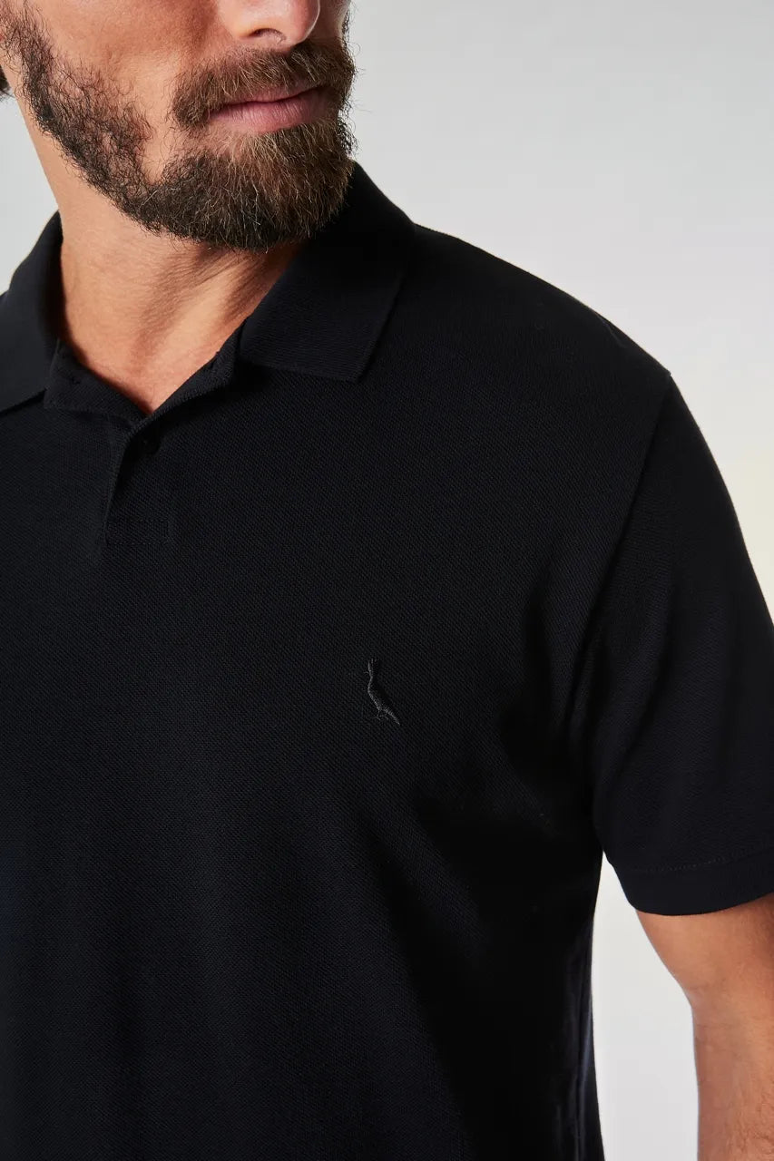 POLO RESERVA MAS PIMA PIQUET PRETO