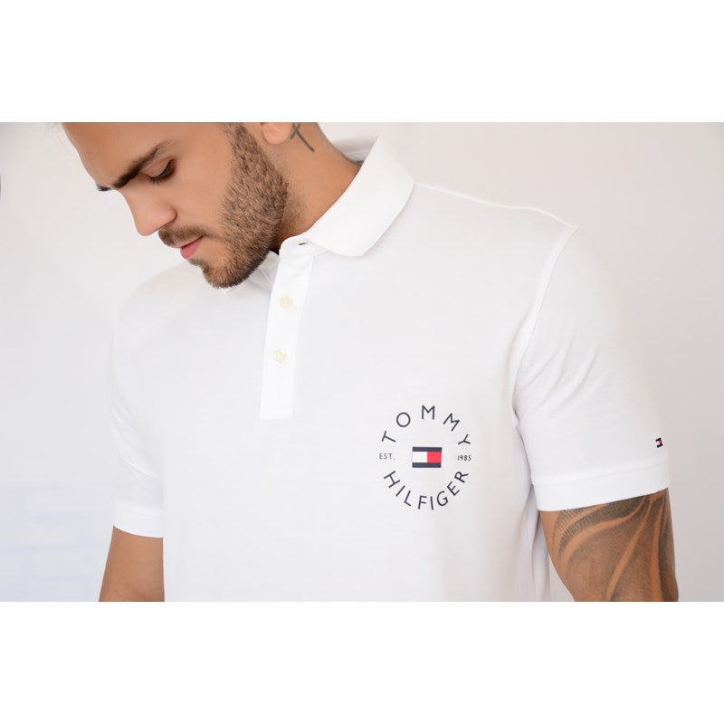 POLO TOMMY MAS WCC SOLID BADGE REGULAR BRANCO