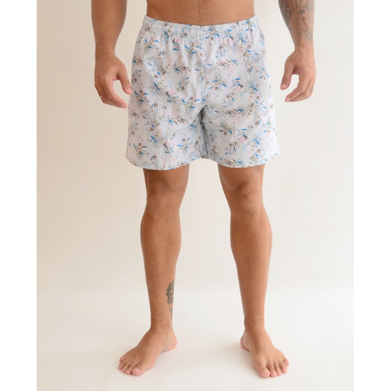 BERMUDA OGOCHI MASC BOXER ESTAMPADA 9646 AZUL CLARO