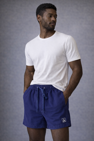 SHORT LINHO MASC LISO MARINHO