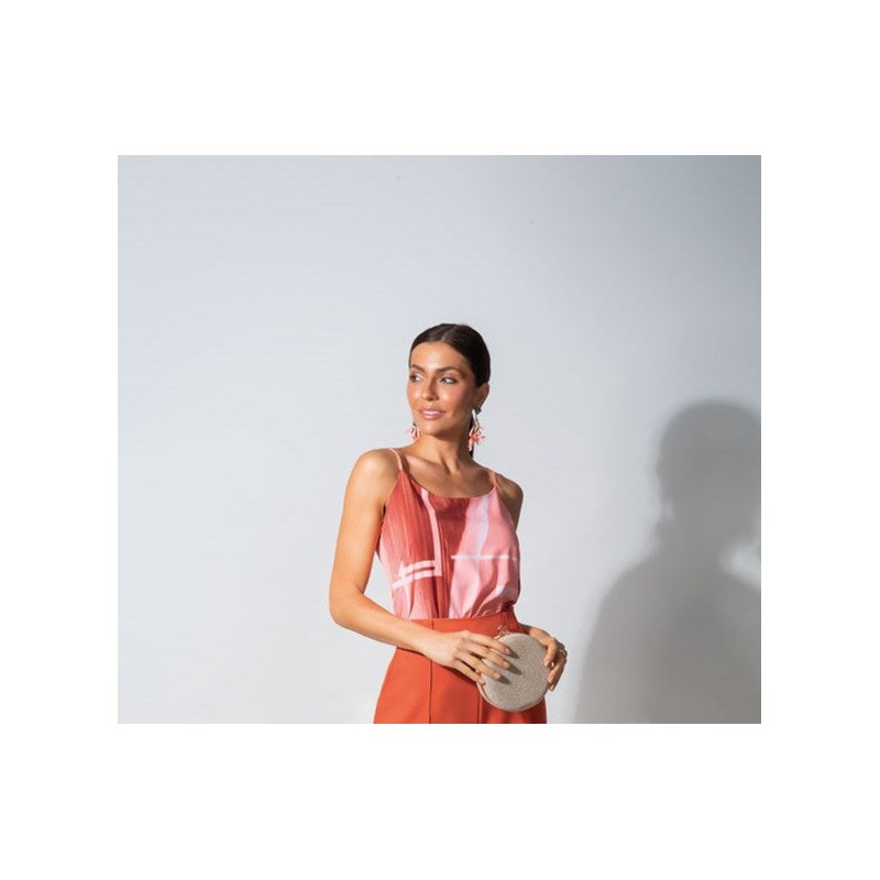 BLUSA VISC ALCA AJUST GL RED EST ABST FR SALMAO