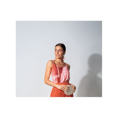 BLUSA VISC ALCA AJUST GL RED EST ABST FR SALMAO