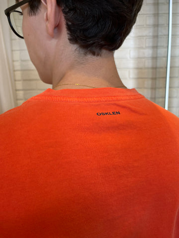 CAMISETA MC SLIM STONE COQUEIRO AQUARELA LARANJA TANGERINA