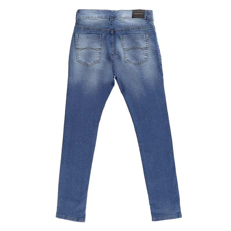 CALCA MASC SKINNY JEANS MEDIO CRAWLING - AZUL MEDIO