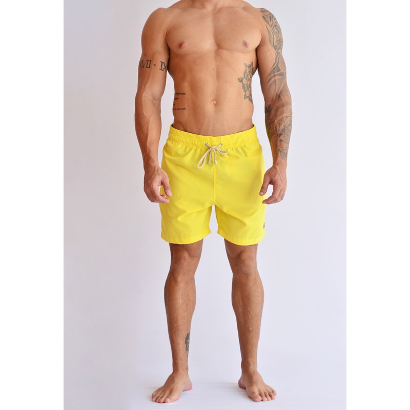 SHORT LINHO MASC LISO AMARELO AMARELO