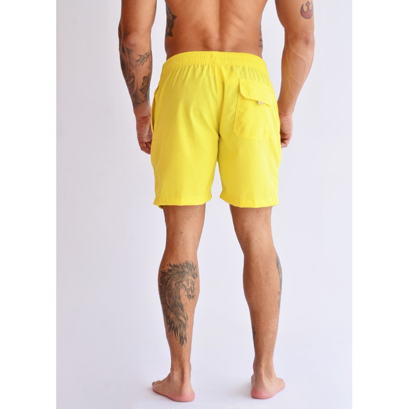 SHORT LINHO MASC LISO AMARELO AMARELO