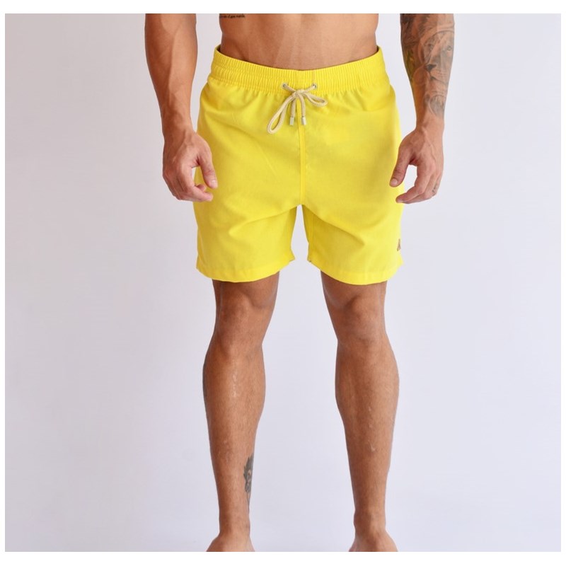 SHORT LINHO MASC LISO AMARELO AMARELO