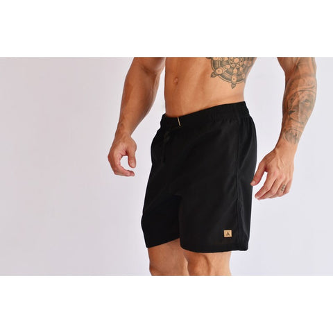 SHORT LINHO MASC LISO PRETO