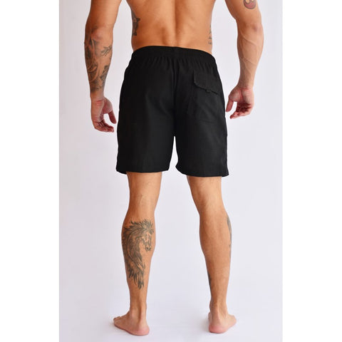 SHORT LINHO MASC LISO PRETO