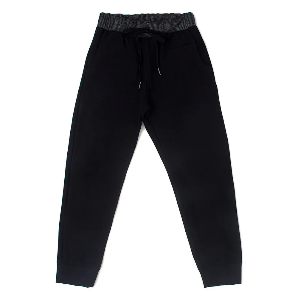 NOVO CALCA MAS JUV JOGGER MOLETOM PRETO