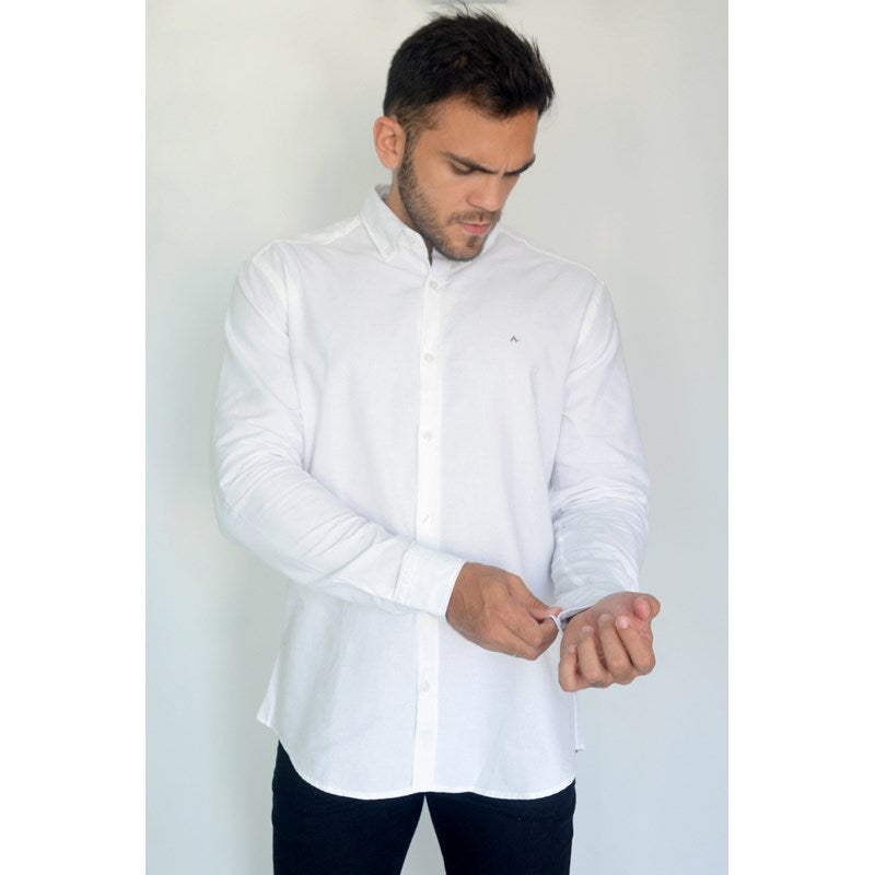 CAMISA ARAMIS ML SLIM OXFORD BUTTON DOWN BRANCO