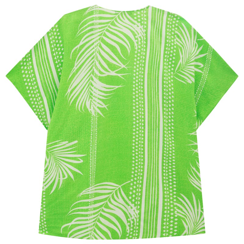 KIMONO MC E TOP VISCOSE TROPICAL VERDE VERDE