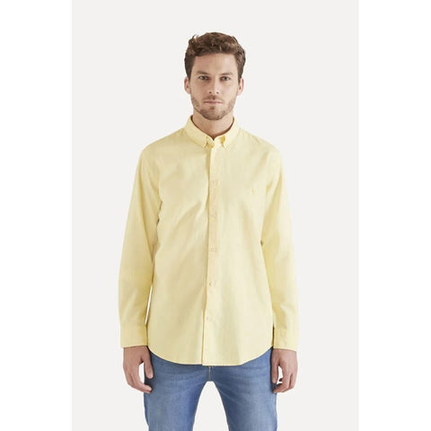 CAMISA RESERVA MAS ML PF OXFORD COLLOR AMARELO CLARO