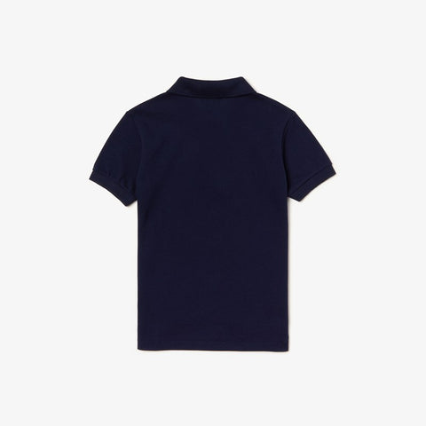 POLO MASC KIDS MC LACOSTE 166 MARINHO