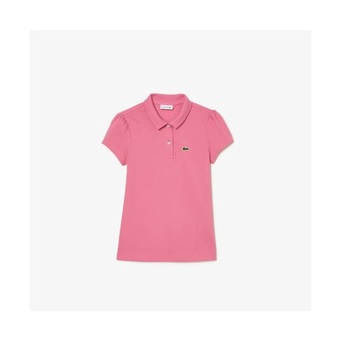 POLO LACOSTE KIDS MC FEM BASICA 2R3 ROSA ROSA