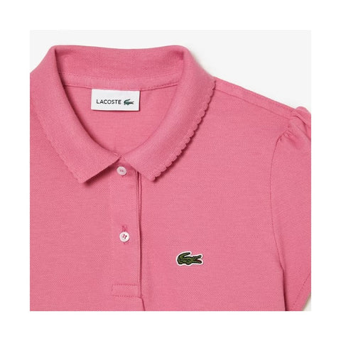 POLO LACOSTE KIDS MC FEM BASICA 2R3 ROSA ROSA