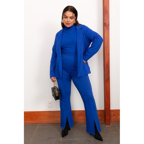 CALCA EM BODYCON LISAMOUR AZUL SAFIRA AZUL SAFIRA