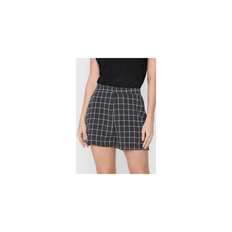 SHORTS FEM ADULTO XADREZ MARIALICIA PRETO