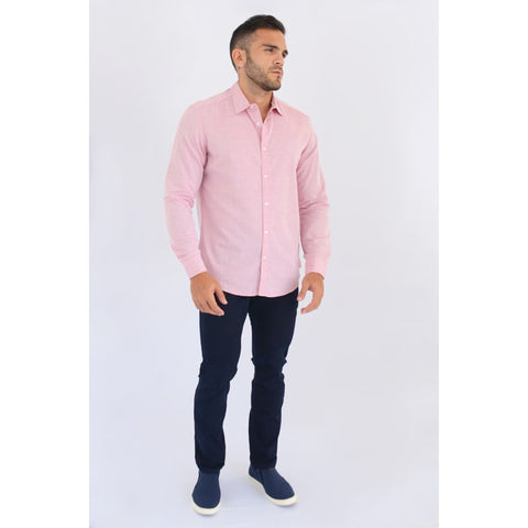 CAMISA ARAMIS ML JW SLIM ALGODAO MODAL VERMELHO CLARO