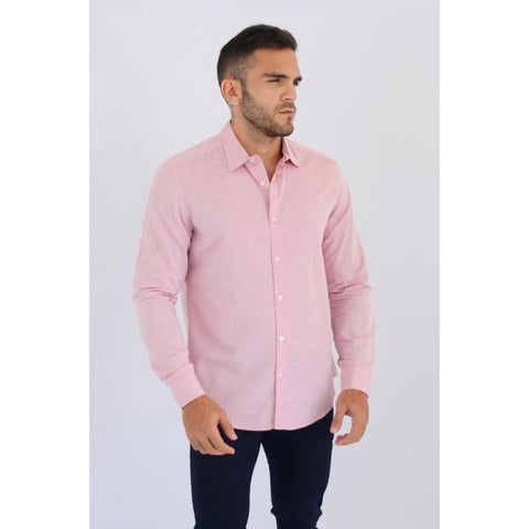 CAMISA ARAMIS ML JW SLIM ALGODAO MODAL VERMELHO CLARO