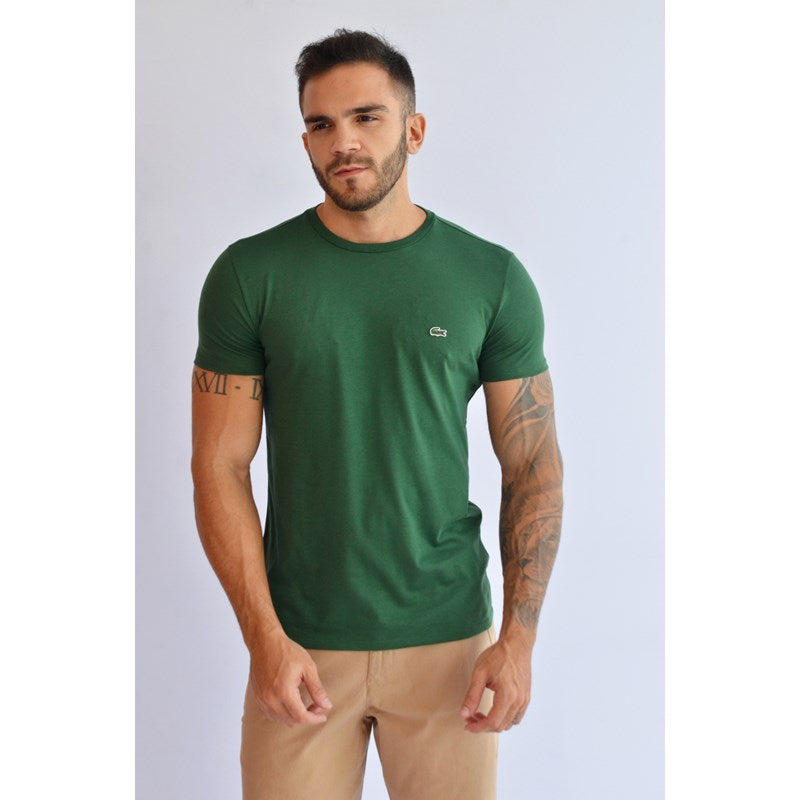 CAMISETA LACOSTE MC MASC BASICA 132 VERDE