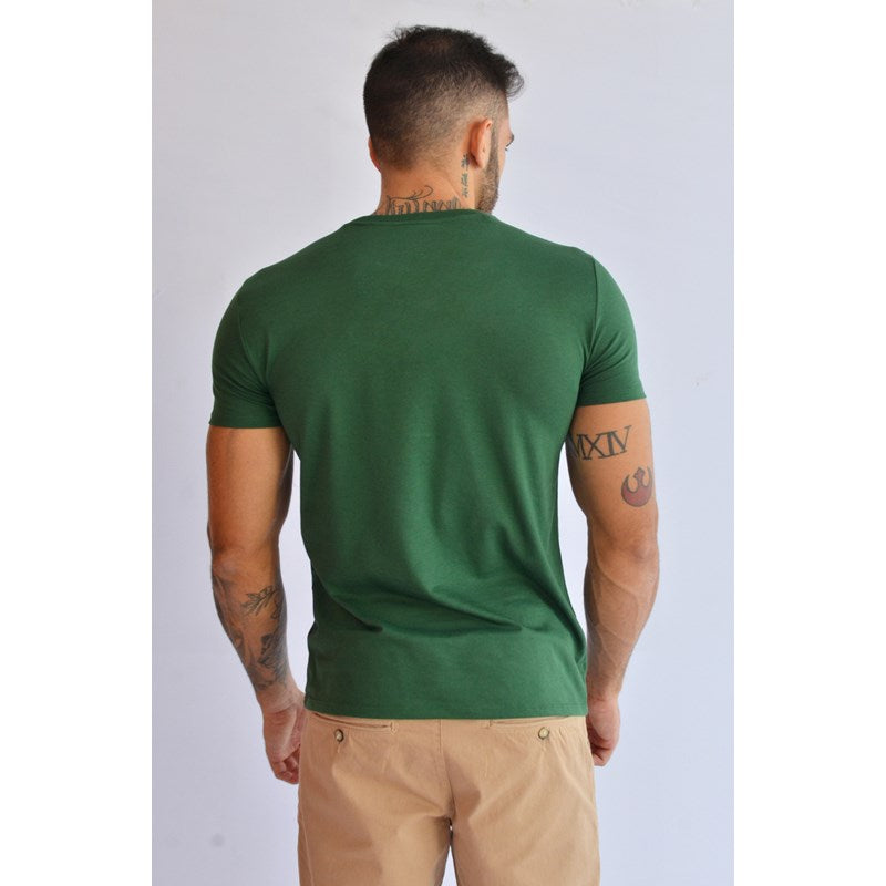 CAMISETA LACOSTE MC MASC BASICA 132 VERDE