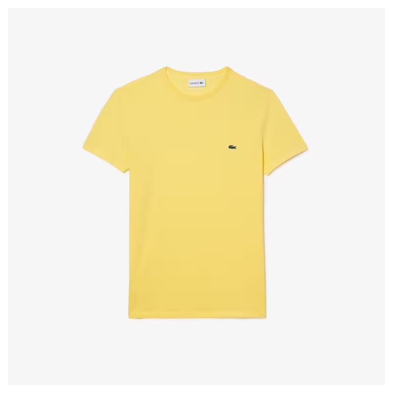 CAMISETA LACOSTE MC MASC BASICA 107 AMARELO