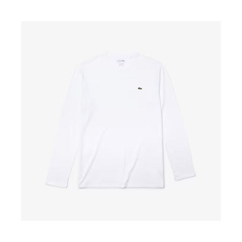 CAMISETA LACOSTE ML MASCULINA PIMA 001 B BRANCO