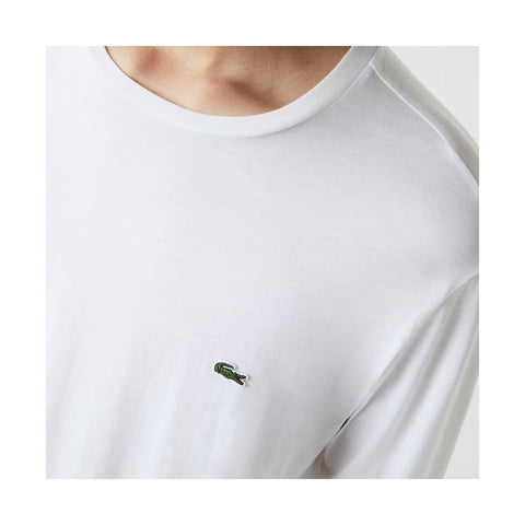 CAMISETA LACOSTE ML MASCULINA PIMA 001 B BRANCO