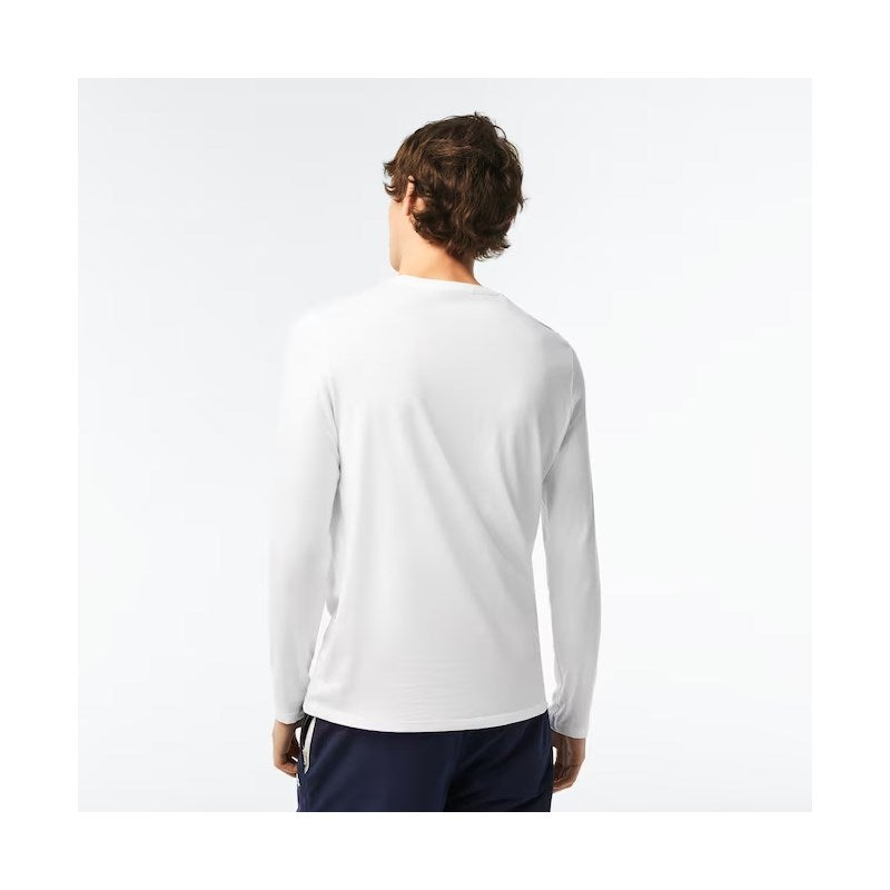 CAMISETA LACOSTE ML MASCULINA PIMA 001 B BRANCO